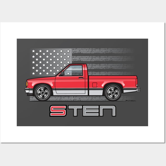 USA Red Wall Art by JRCustoms44